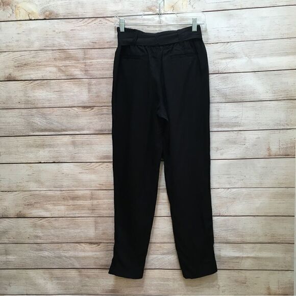 SUNDANCE PAPERBAG WAIST BLACK PANTS - Picture 5 of 5